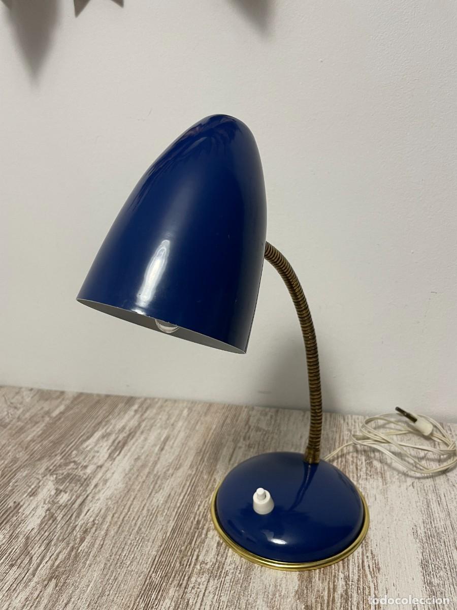 Vintage: LAMPARA FLEXO AZUL ESTILO FRANCES VINTAGE - Foto 3
