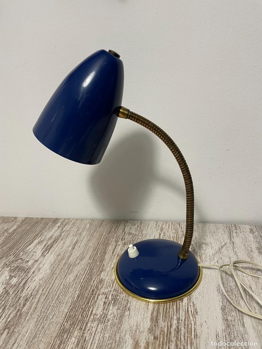 Vintage: LAMPARA FLEXO AZUL ESTILO FRANCES VINTAGE - Foto 4