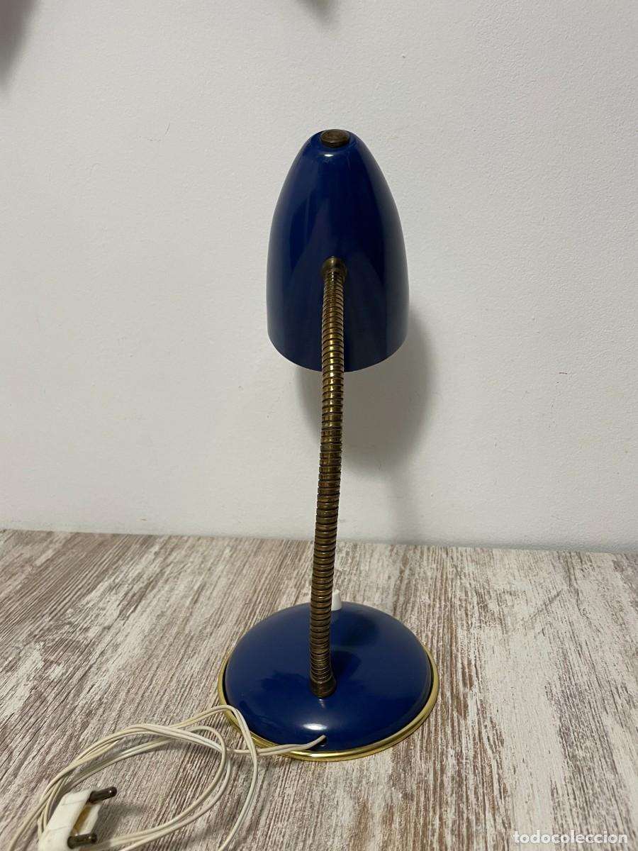 Vintage: LAMPARA FLEXO AZUL ESTILO FRANCES VINTAGE - Foto 6