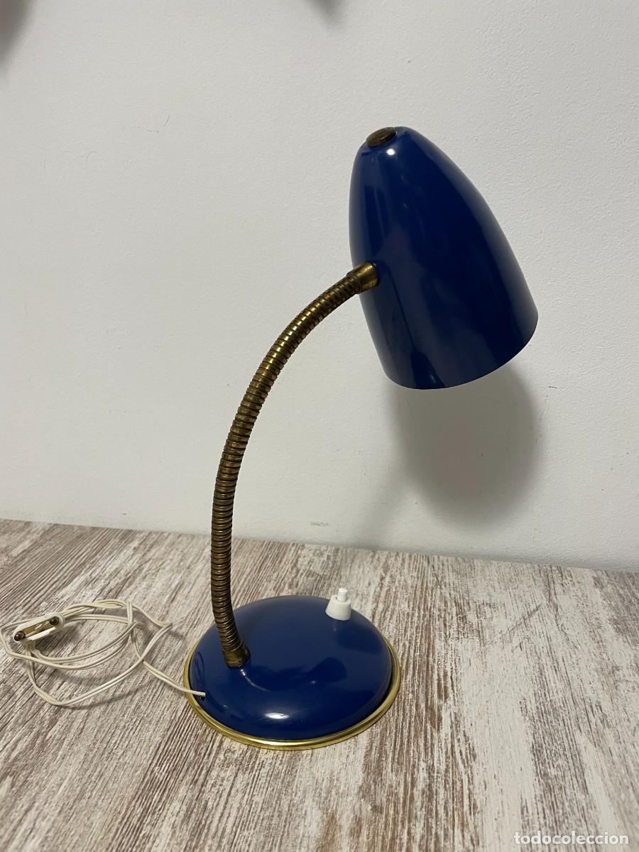 Vintage: LAMPARA FLEXO AZUL ESTILO FRANCES VINTAGE - Foto 7