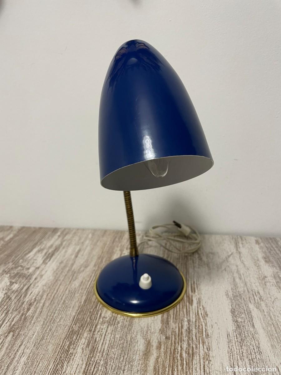 Vintage: LAMPARA FLEXO AZUL ESTILO FRANCES VINTAGE - Foto 9