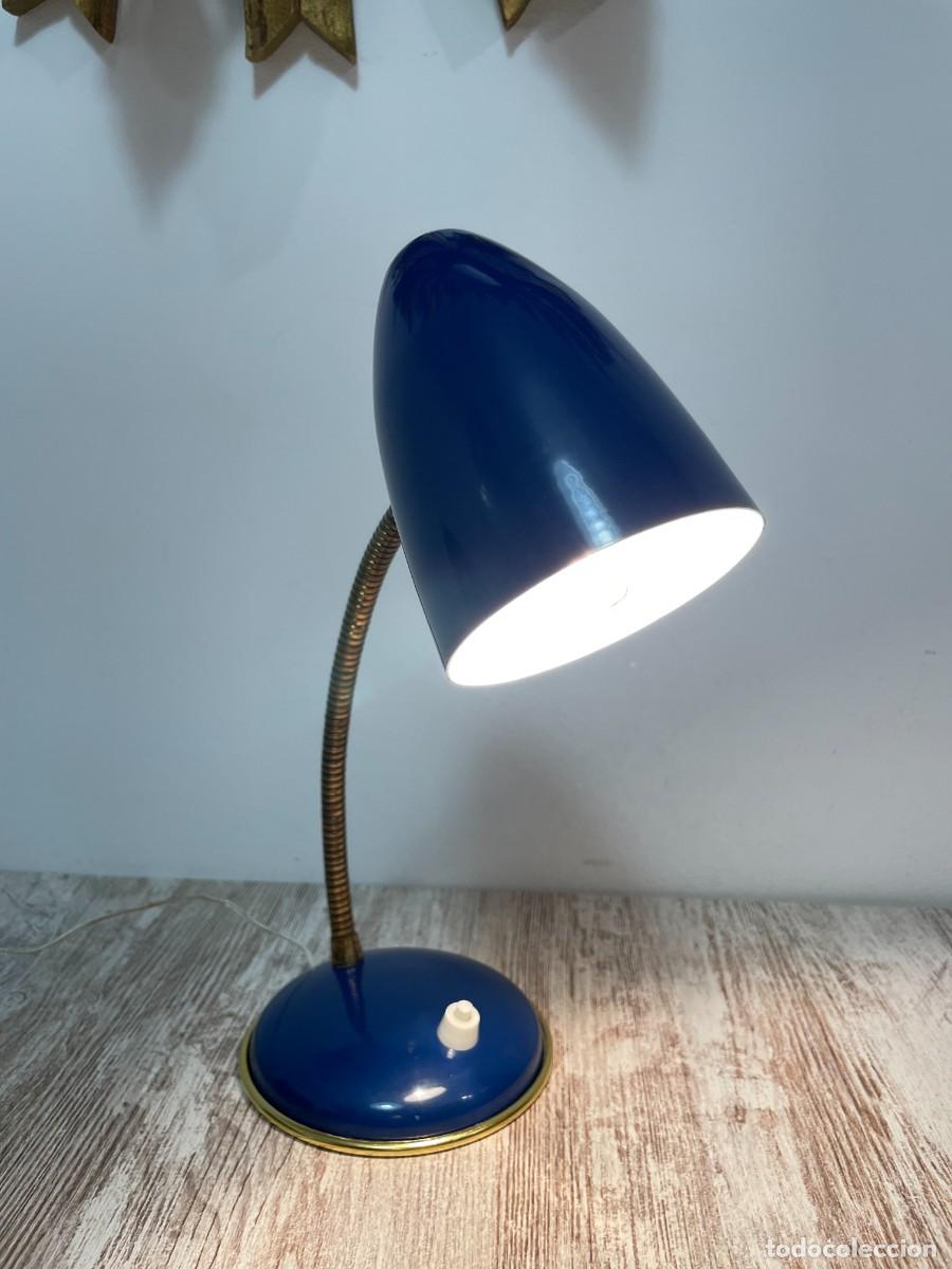 Vintage: LAMPARA FLEXO AZUL ESTILO FRANCES VINTAGE - Foto 20