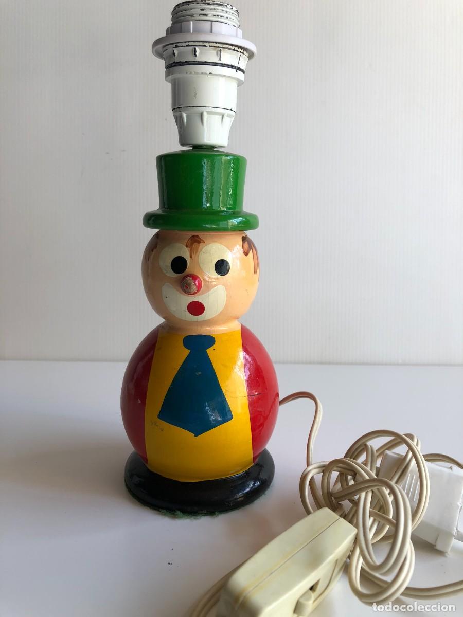 Vintage: LAMPARA DE MESA PAYASO MADERA LM2 - Foto 1