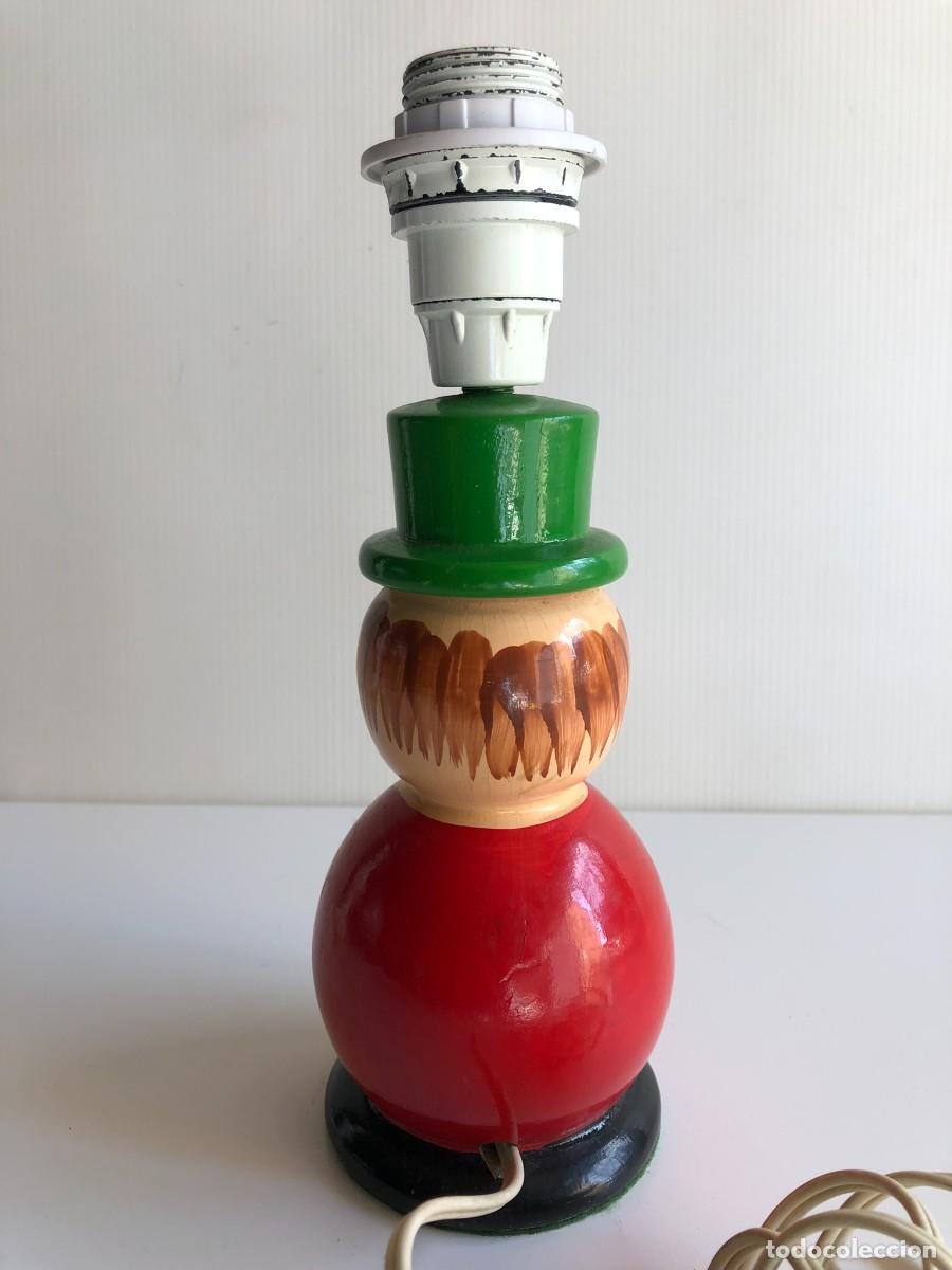 Vintage: LAMPARA DE MESA PAYASO MADERA LM2 - Foto 2