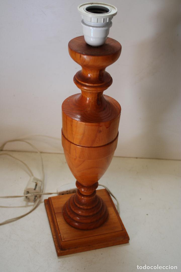 Vintage: lampara sobremesa de madera - Foto 2