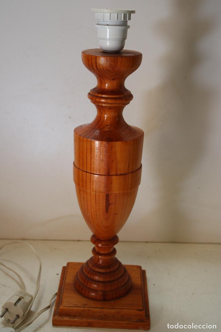 Vintage: lampara sobremesa de madera - Foto 3