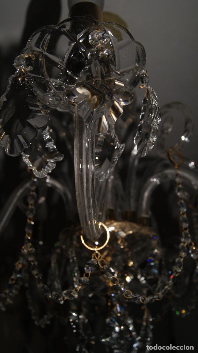Vintage: Lampara Ara&ntilde;a de Cristal 5 brazos - Foto 7