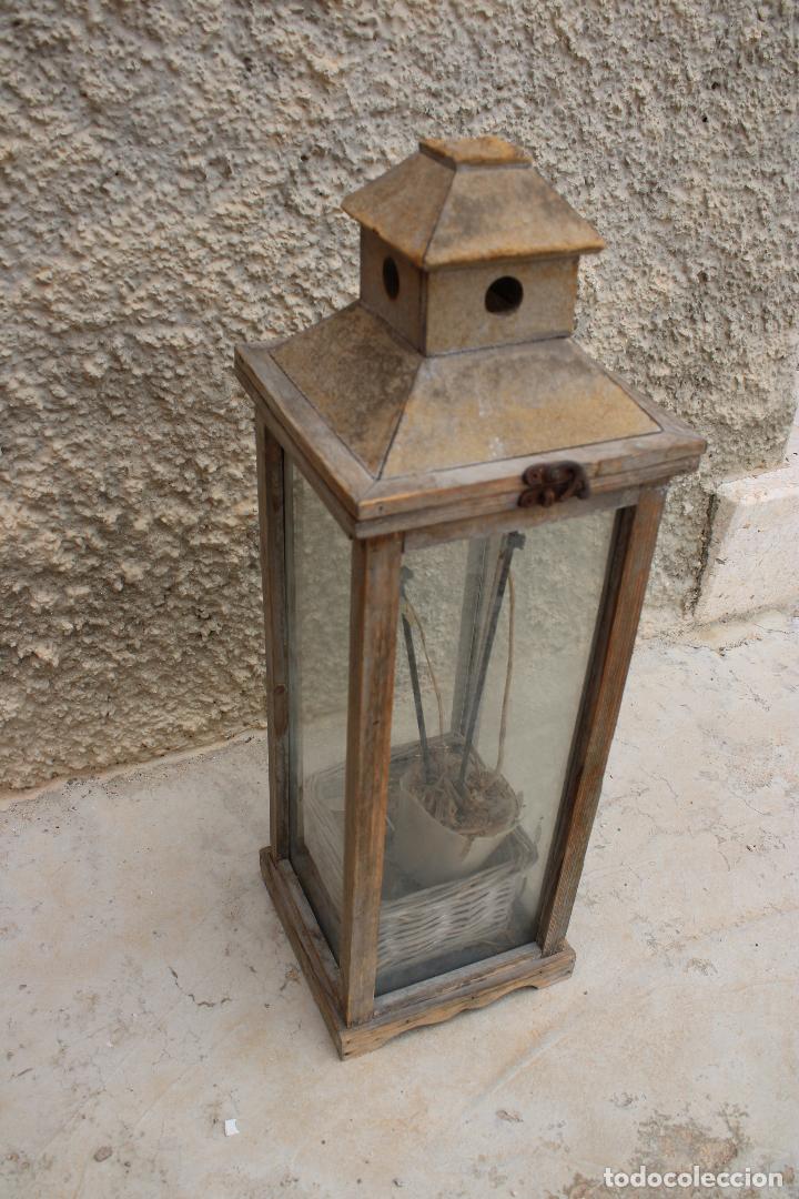 Vintage: farol de madera - Foto 2