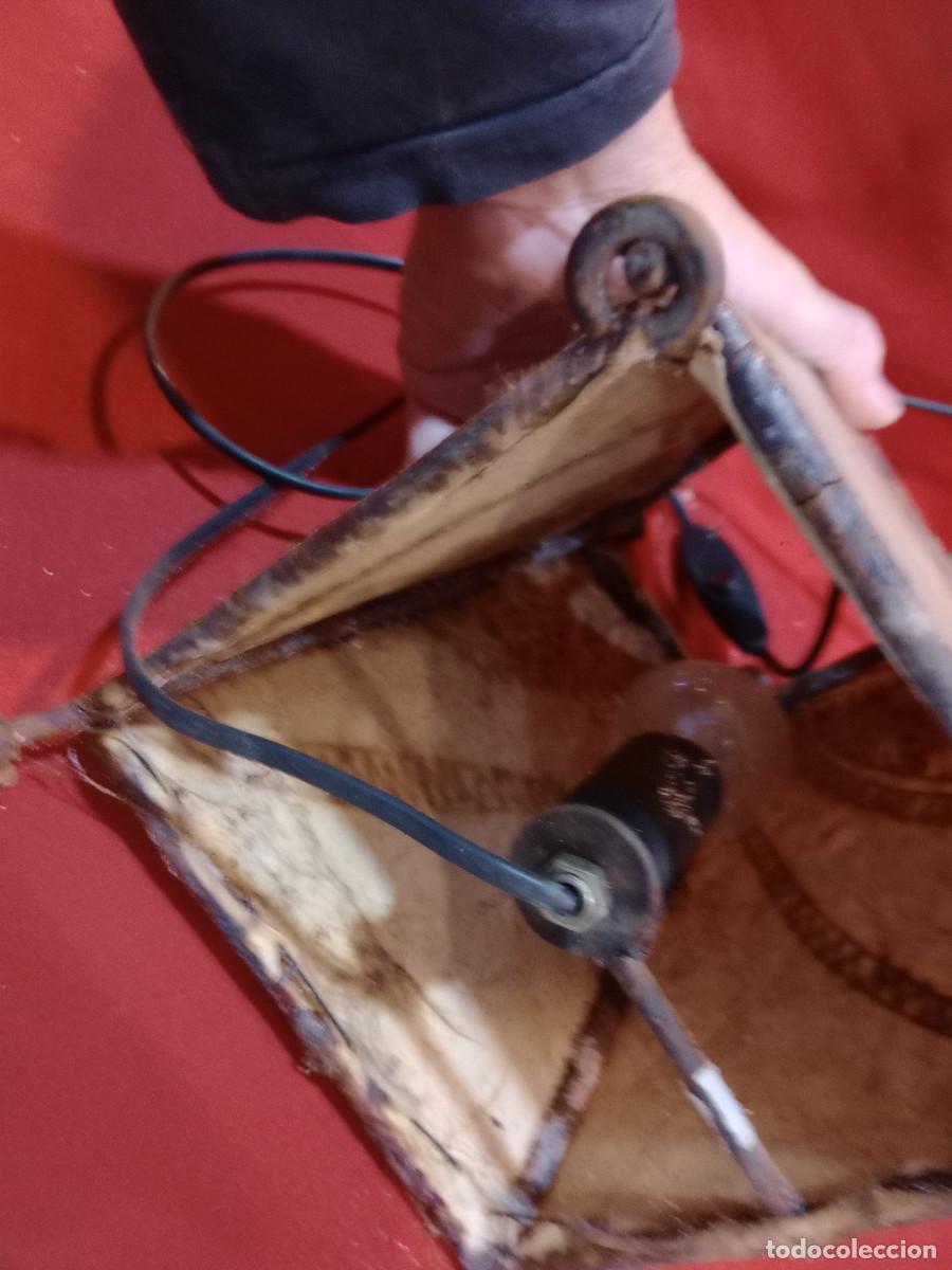 Vintage: lampara cubierta de piel - Foto 3
