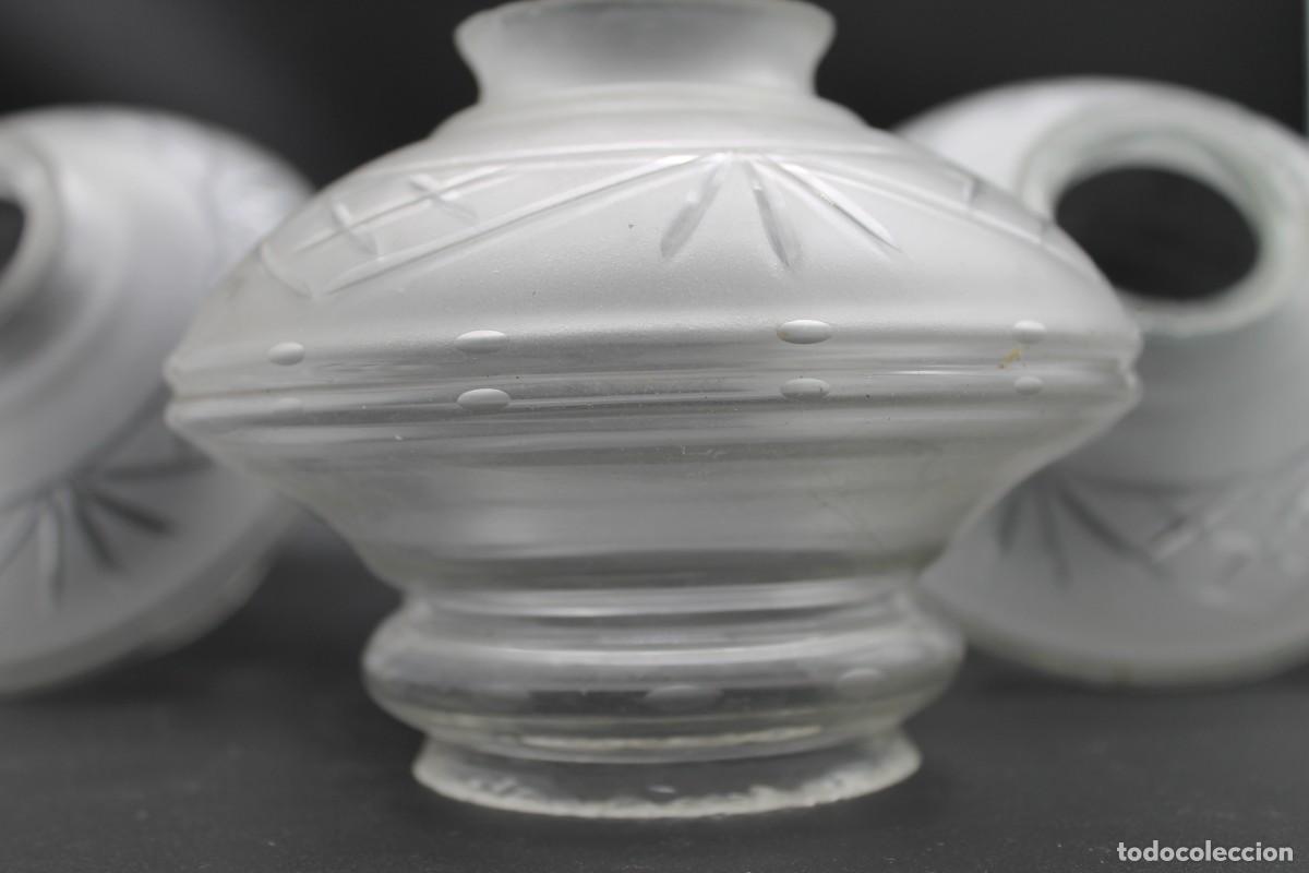 Vintage: LOTE 3 TULIPAS CRISTAL TALLADO - Foto 5
