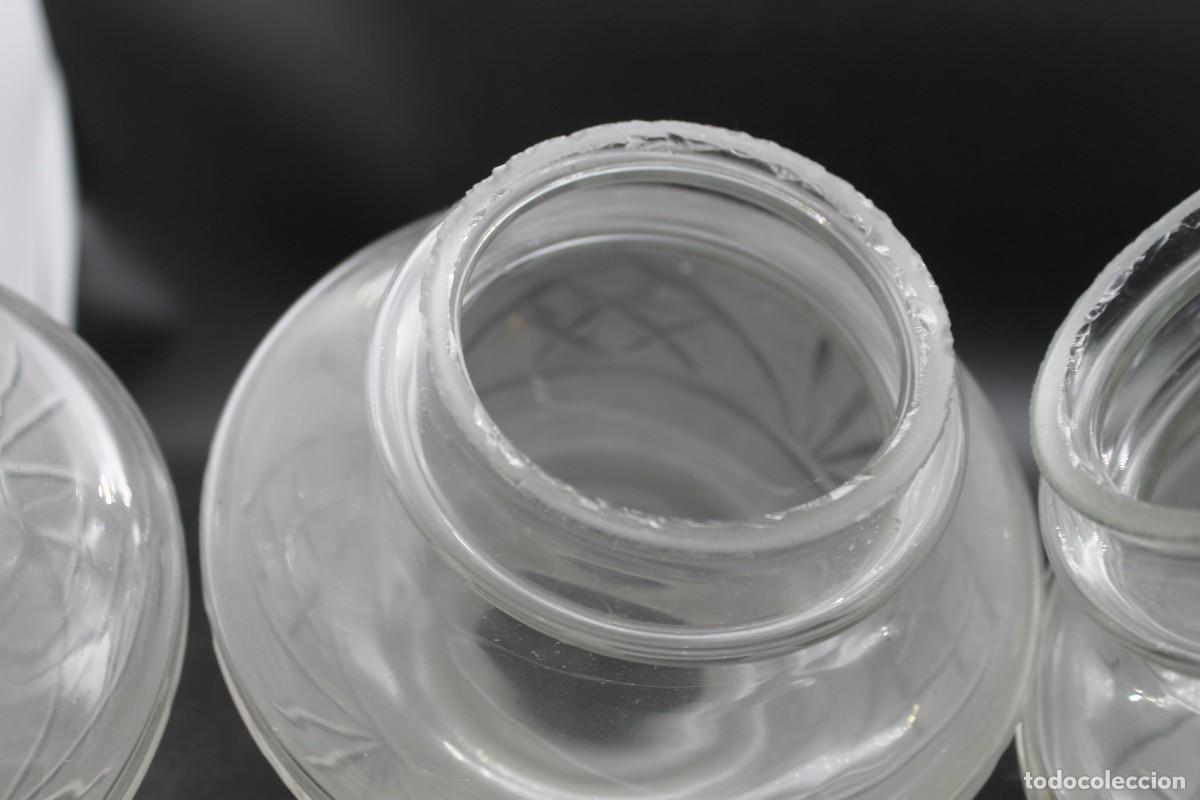 Vintage: LOTE 3 TULIPAS CRISTAL TALLADO - Foto 15