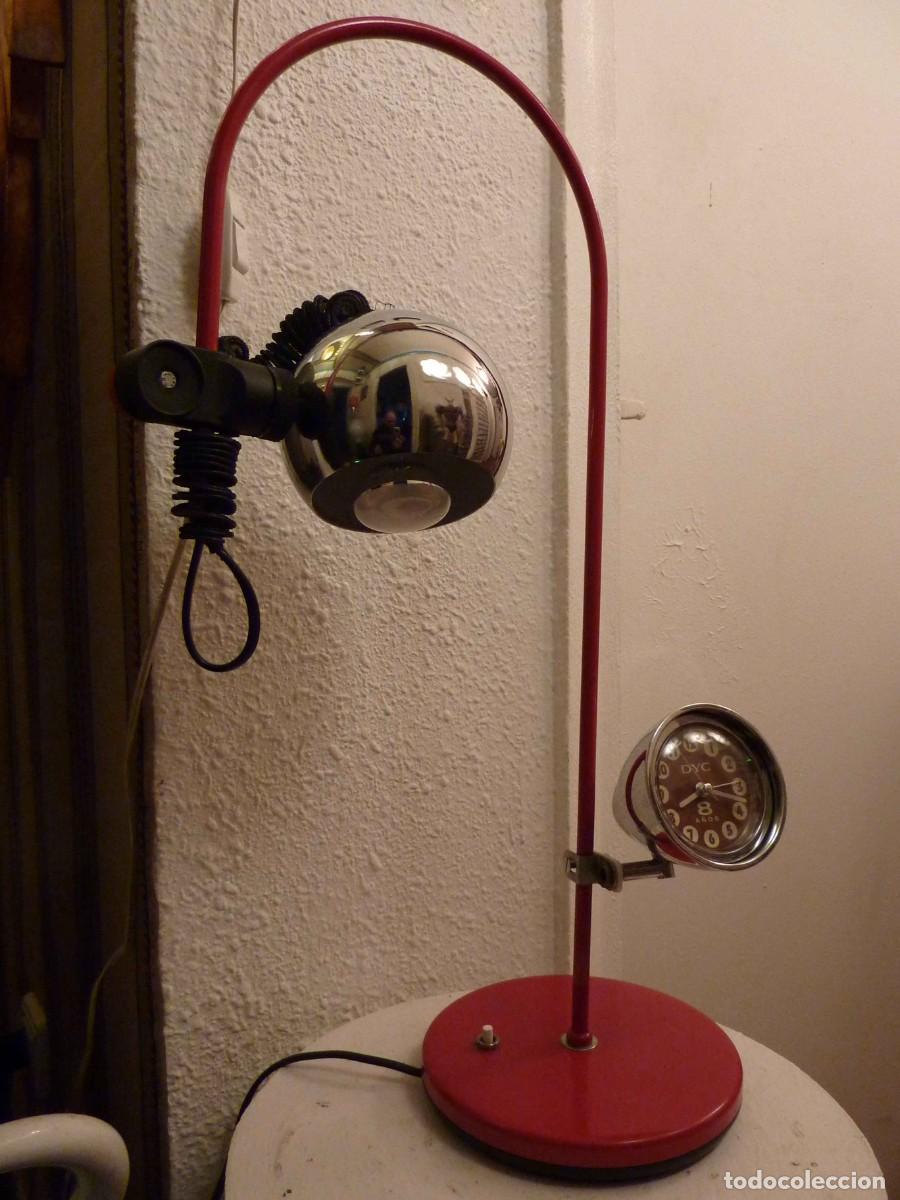 Vintage: FLEXO ESTUDIO ARCO ROJO CAMPANA CROMADA-SPACE AGE DESIGN - Foto 5