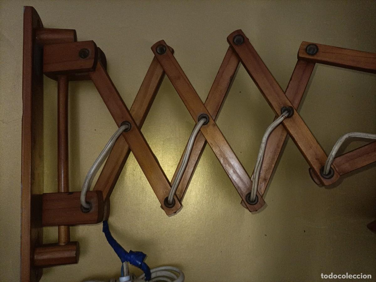 Vintage: L&Aacute;MPARA FLEXO EXTENSIBLE MADERA VINTAGE - Foto 2