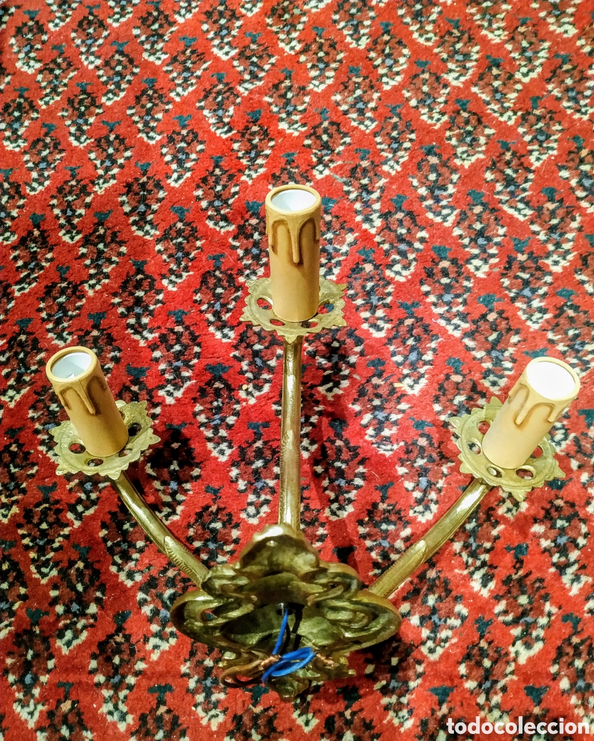 Vintage: APLIQUE BRONCE ( CABLEADO NUEVO) - Foto 2