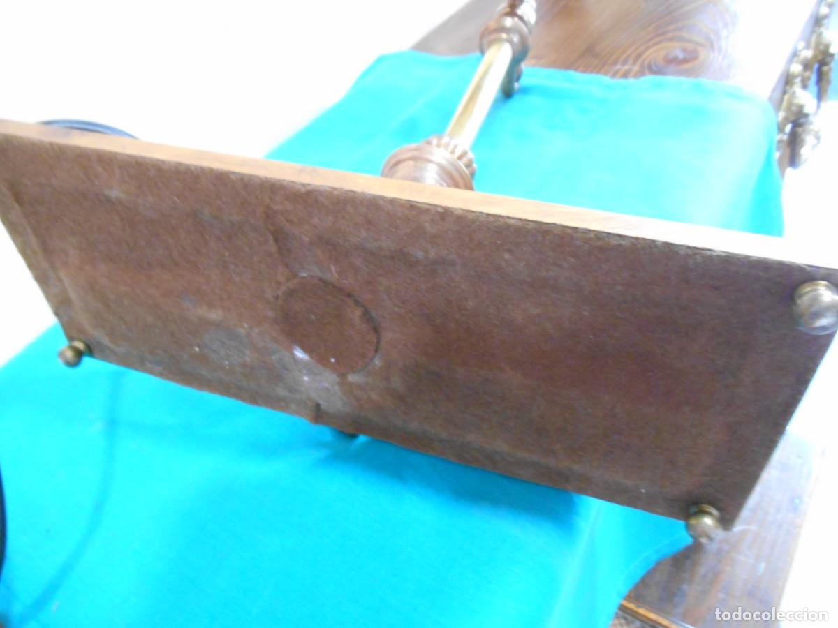 Vintage: L&Aacute;MPARA DE DESPACHO. COBRE Y MADERA NOBLE - FUNCIONANDO - - Foto 8