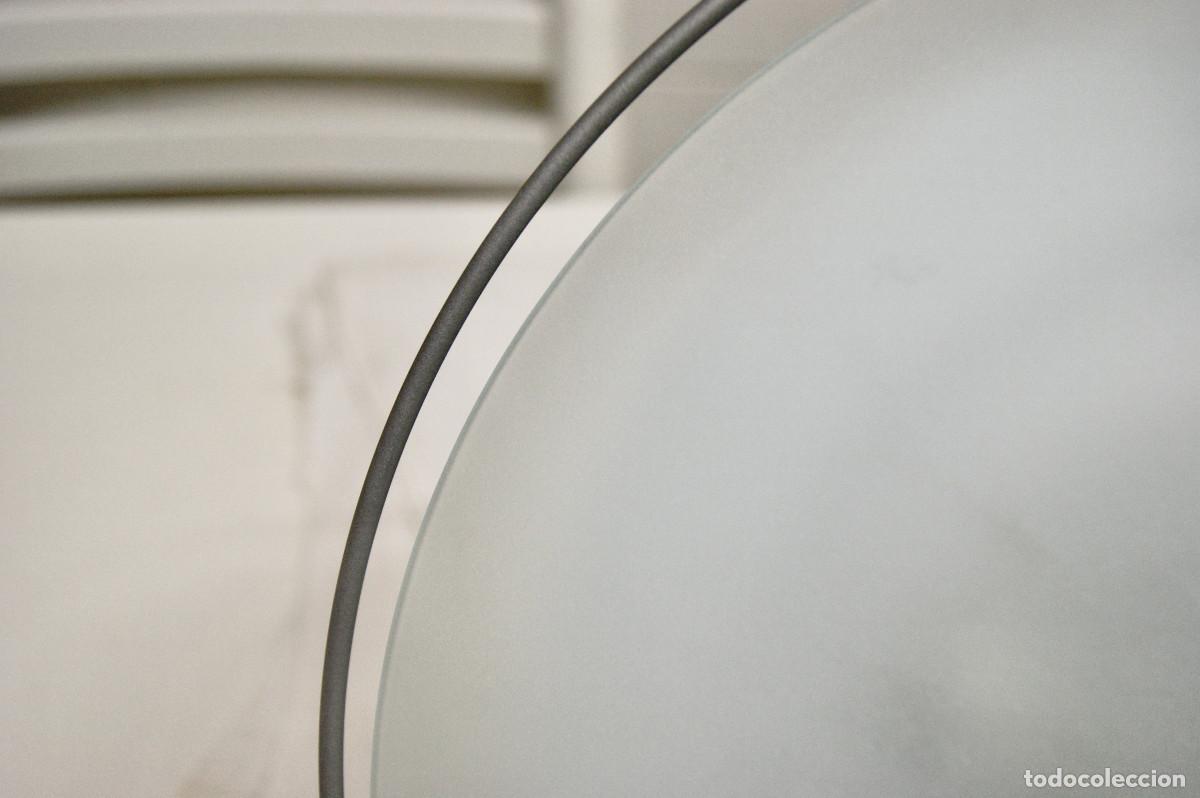 Vintage: aplique/plaf&oacute;n gris cromo blanco y cristal - Foto 7