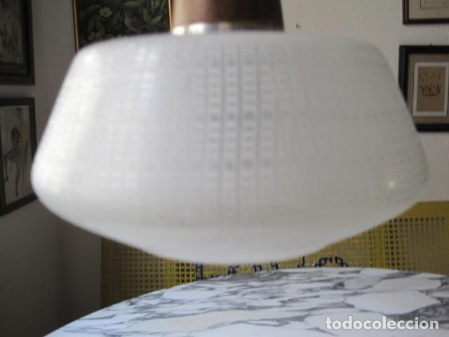 Vintage: L&Aacute;MPARA DE CRISTAL Y MADERA - A&Ntilde;OS 60 - Foto 12