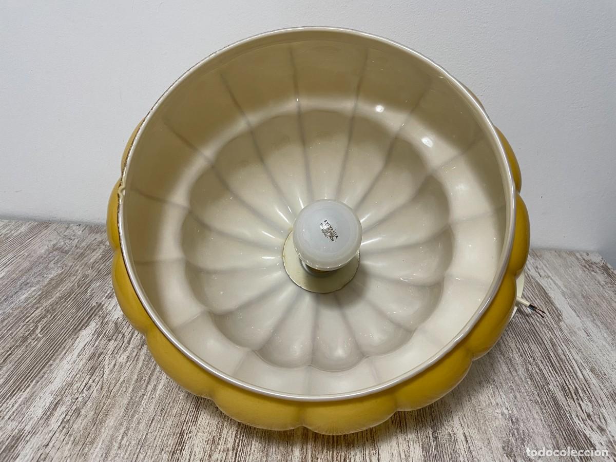 Vintage: LAMPARA TECHO OPALINA COLOR AMARILLO-MOSTAZA - Foto 6
