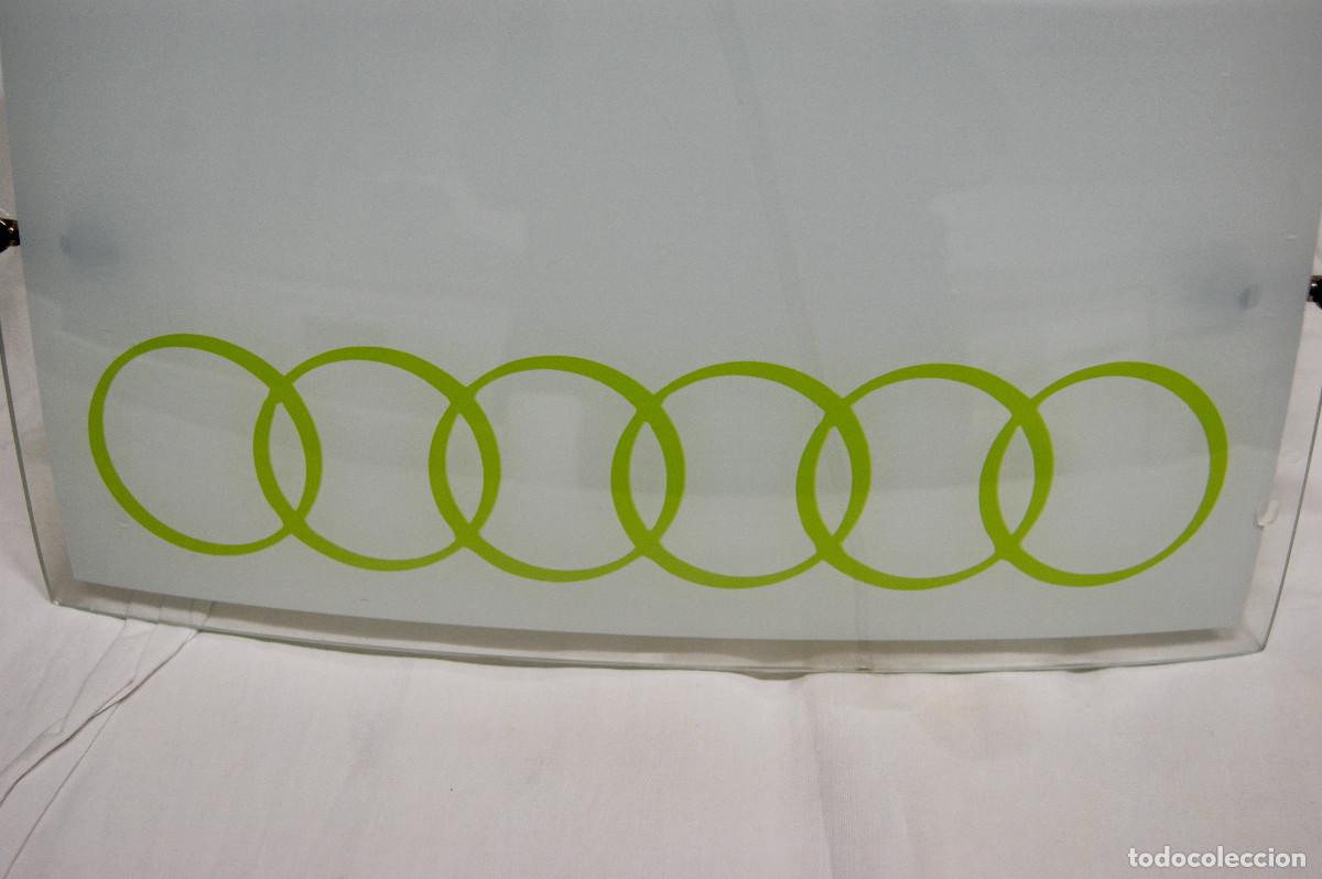 Vintage: aplique/plaf&oacute;n cromo, blanco, verde y cristal - Foto 7