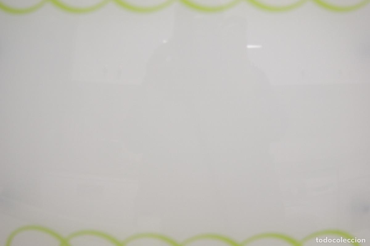 Vintage: aplique/plaf&oacute;n cromo, blanco, verde y cristal - Foto 8