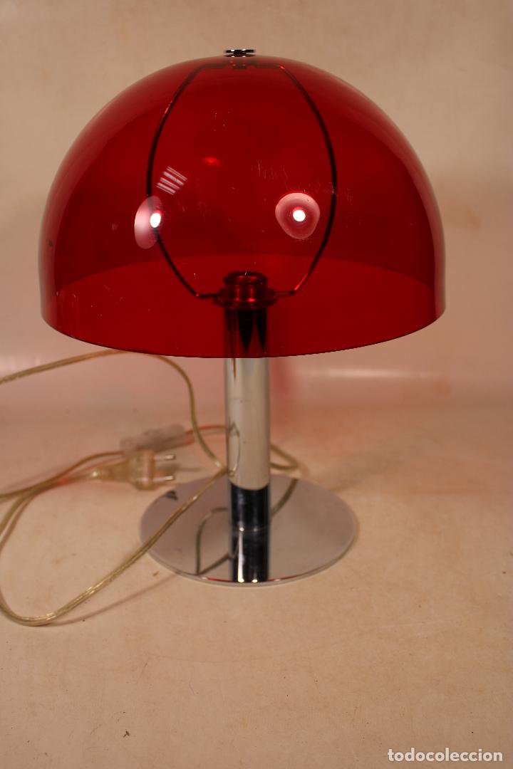 Vintage: lampara de metacrilato rojo - Foto 4
