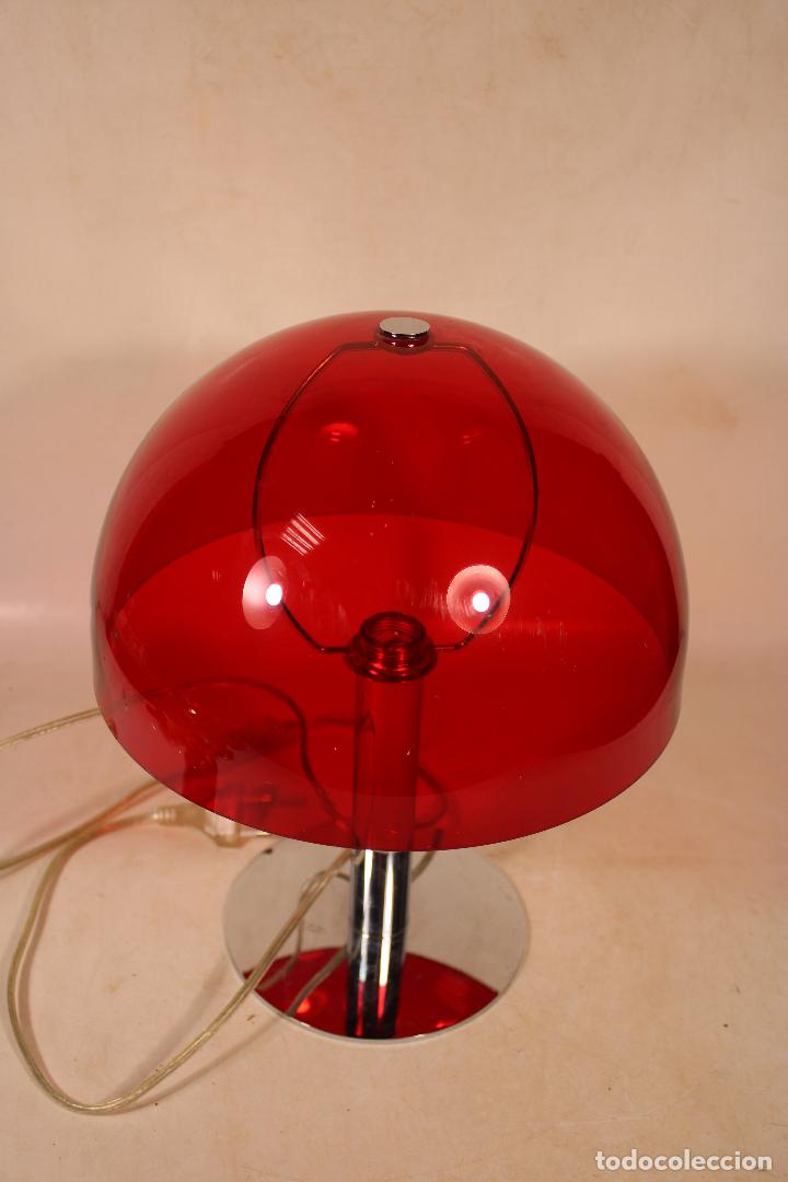 Vintage: lampara de metacrilato rojo - Foto 5