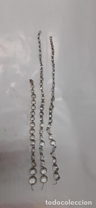 Vintage: CUENTAS L&Aacute;GRIMAS PARA LAMPARA ANTIGUA - Foto 4