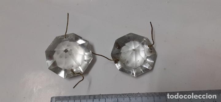 Vintage: CUENTAS L&Aacute;GRIMAS PARA LAMPARA ANTIGUA - Foto 1