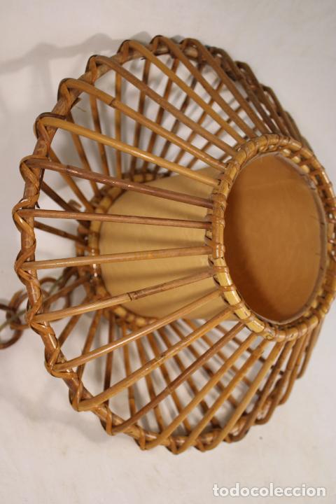Vintage: lampara techo de mimbre rat&aacute;n - Foto 4