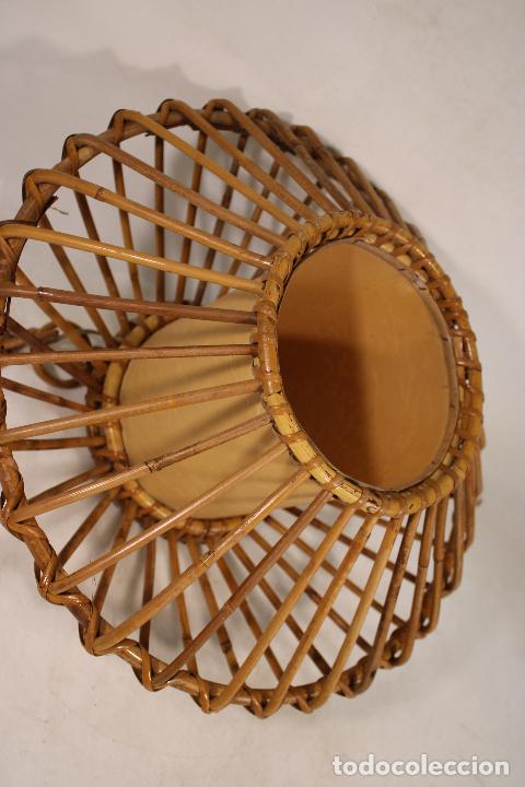 Vintage: lampara techo de mimbre rat&aacute;n - Foto 5