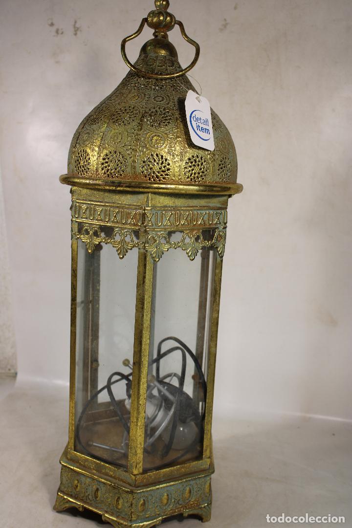 Vintage: lampara farol de metal - Foto 2