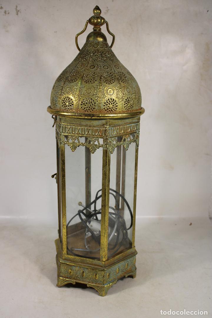 Vintage: lampara farol de metal - Foto 3
