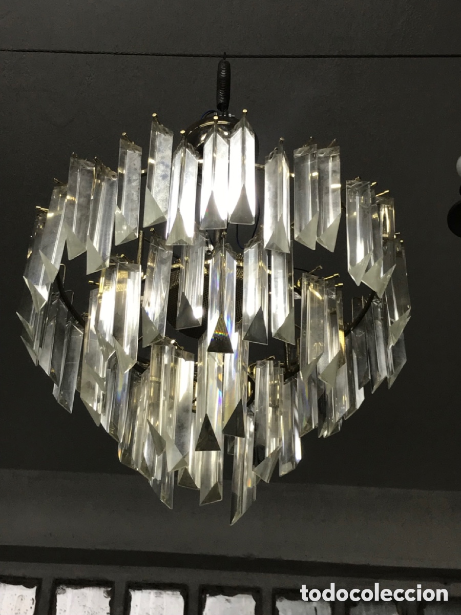 Vintage: L&aacute;mpara de cristal de murano - Foto 2