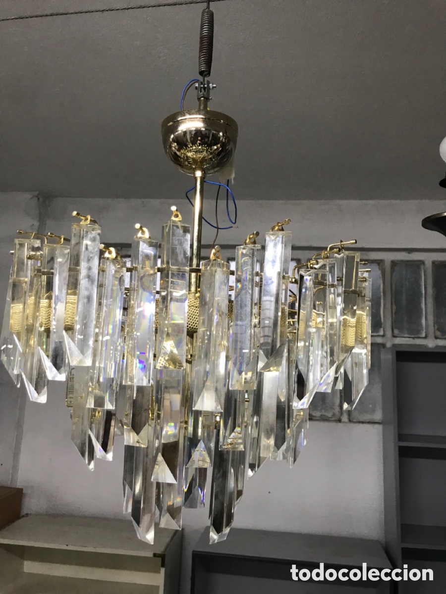 Vintage: L&aacute;mpara de cristal de murano - Foto 3