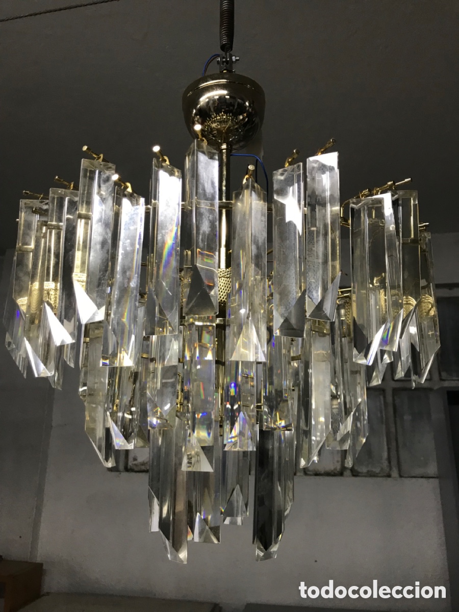 Vintage: L&aacute;mpara de cristal de murano - Foto 6