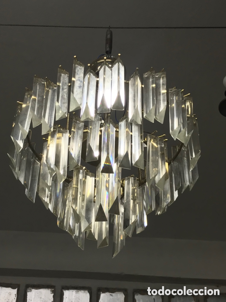 Vintage: L&aacute;mpara de cristal de murano - Foto 1
