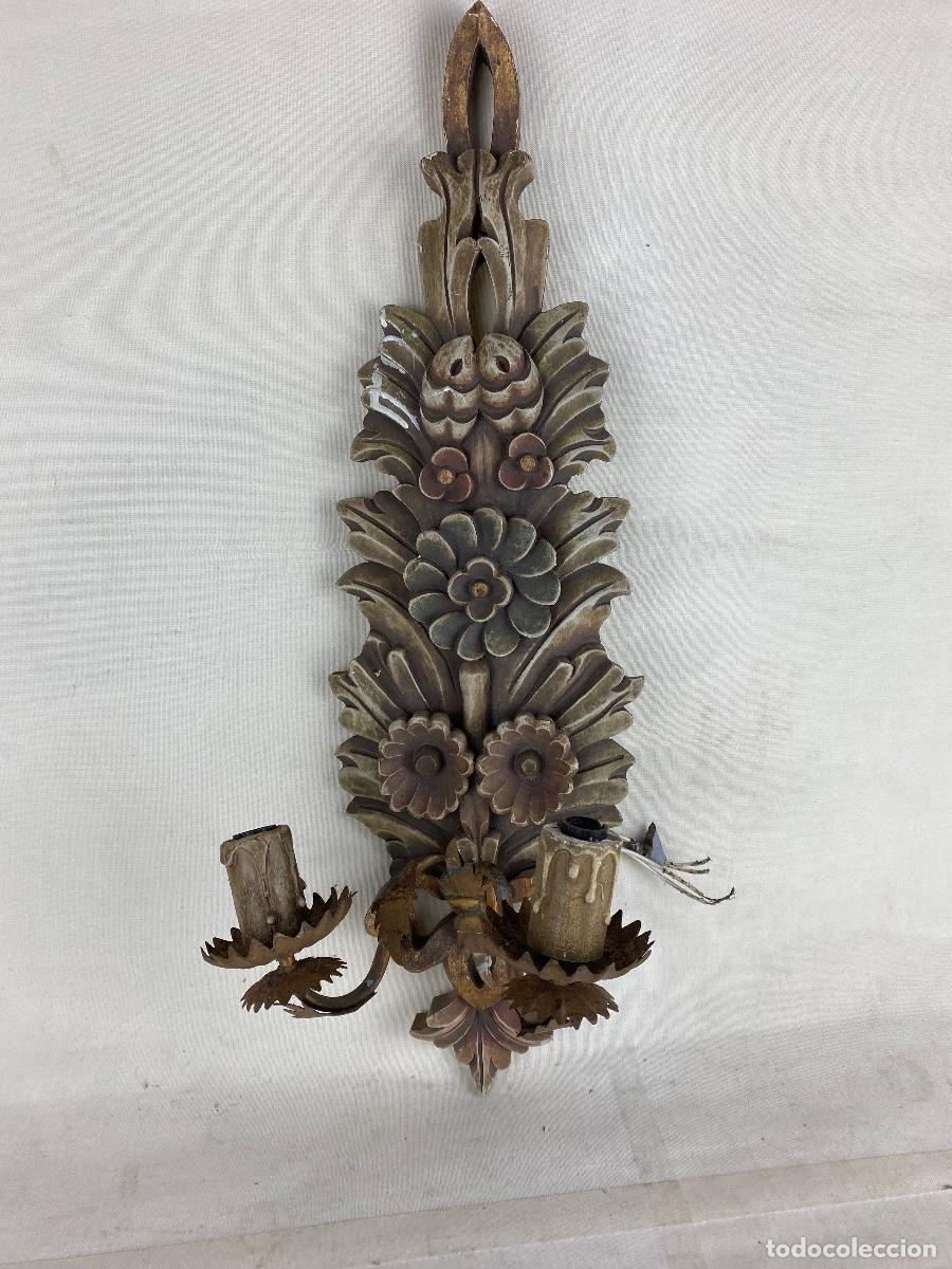 Vintage: Aplique madera policromada para restaurar - Foto 1