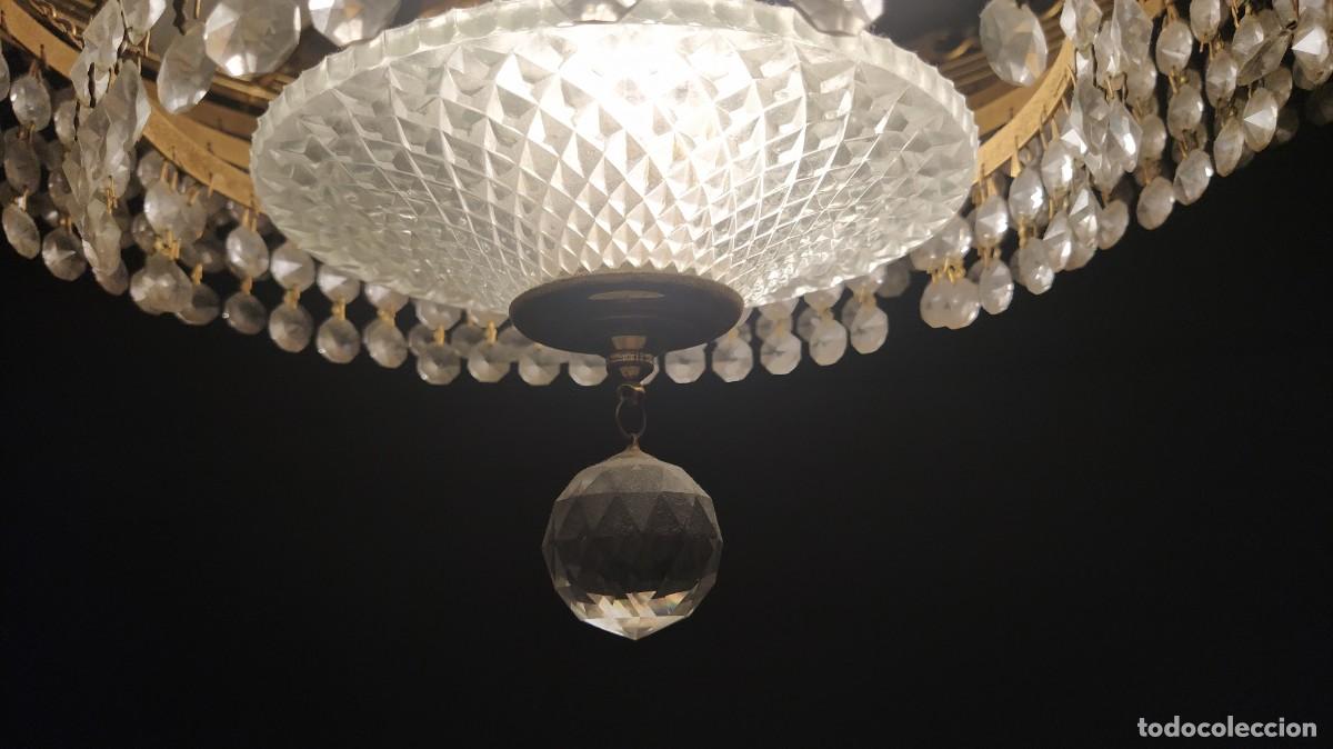 Vintage: L&aacute;mpara de techo de cristales strass - Foto 3