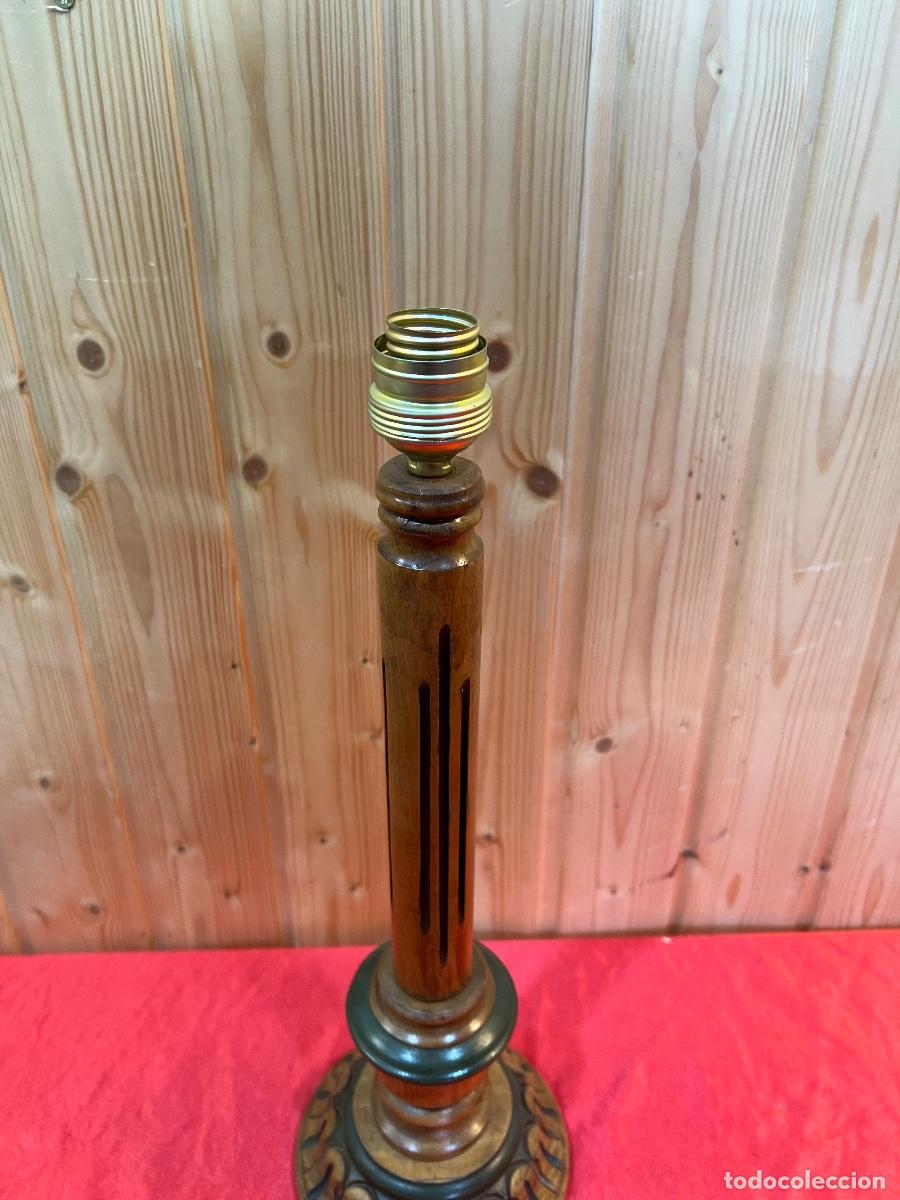 Vintage: LAMPARA SOBREMESA MADERA - Foto 3
