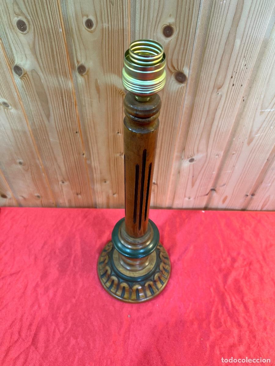 Vintage: LAMPARA SOBREMESA MADERA - Foto 4
