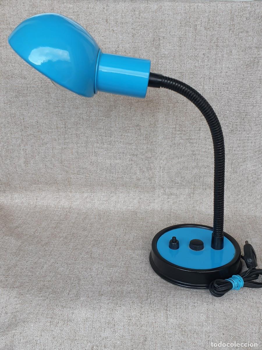 Vintage: L&Aacute;MPARA FLEXO DE MESA AZUL TURQUESA - Foto 3
