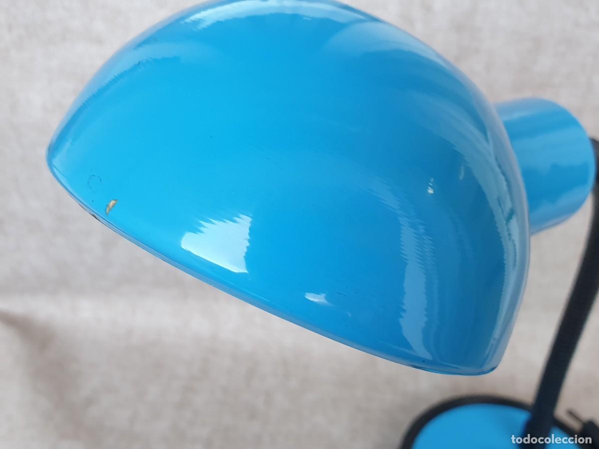 Vintage: L&Aacute;MPARA FLEXO DE MESA AZUL TURQUESA - Foto 4