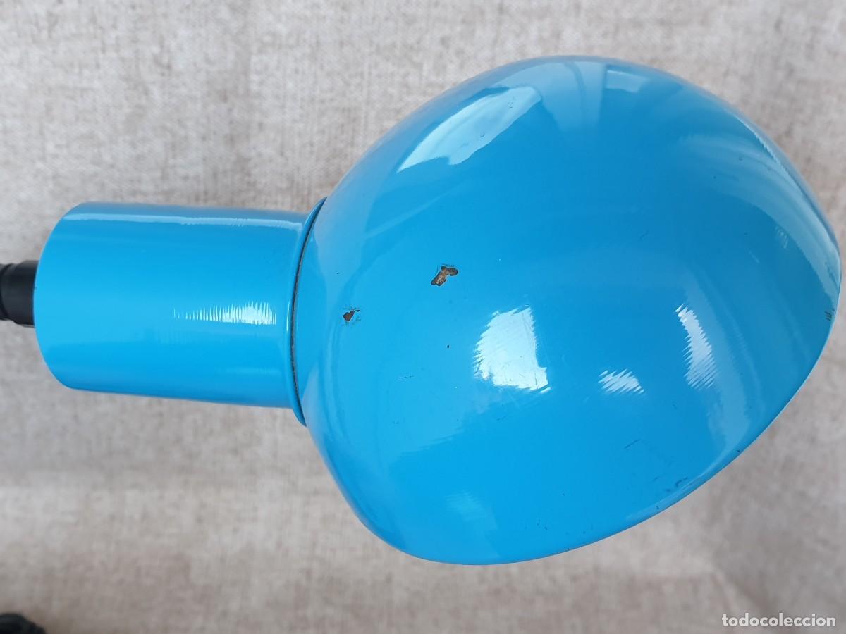 Vintage: L&Aacute;MPARA FLEXO DE MESA AZUL TURQUESA - Foto 5