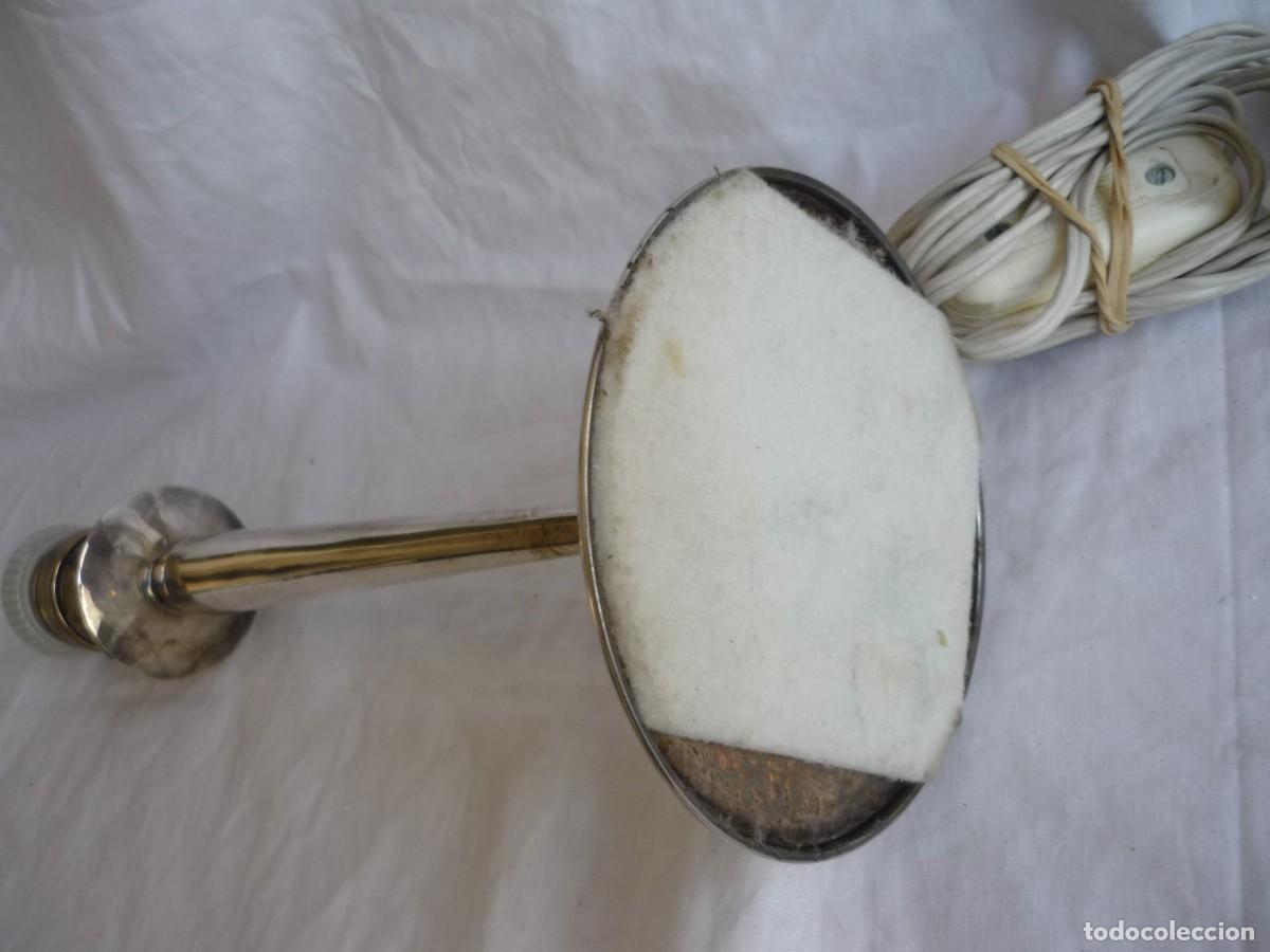 Vintage: L&aacute;mpara de sobremesa en alpaca - Foto 10