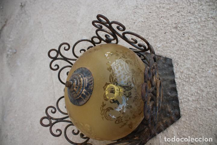 Vintage: pareja de lamparas de techo de forja - Foto 8