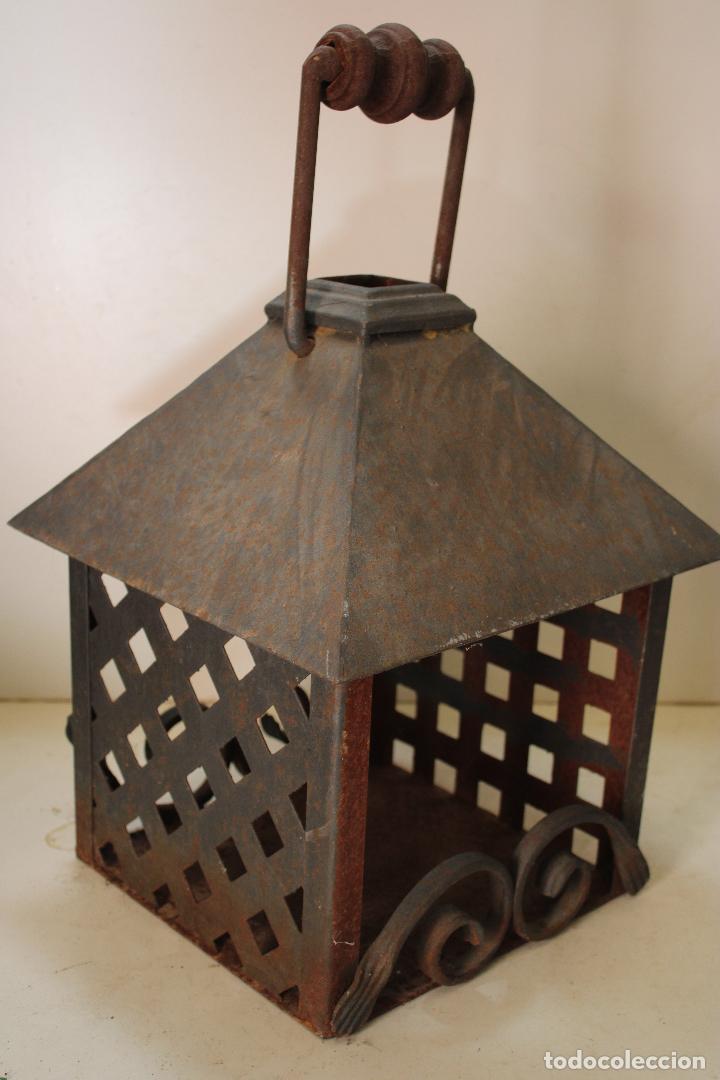 Vintage: farol en hierro de forja - Foto 3
