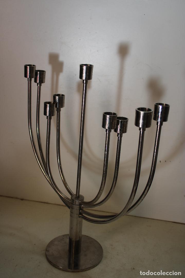Vintage: candelabro de metal plegable - Foto 3