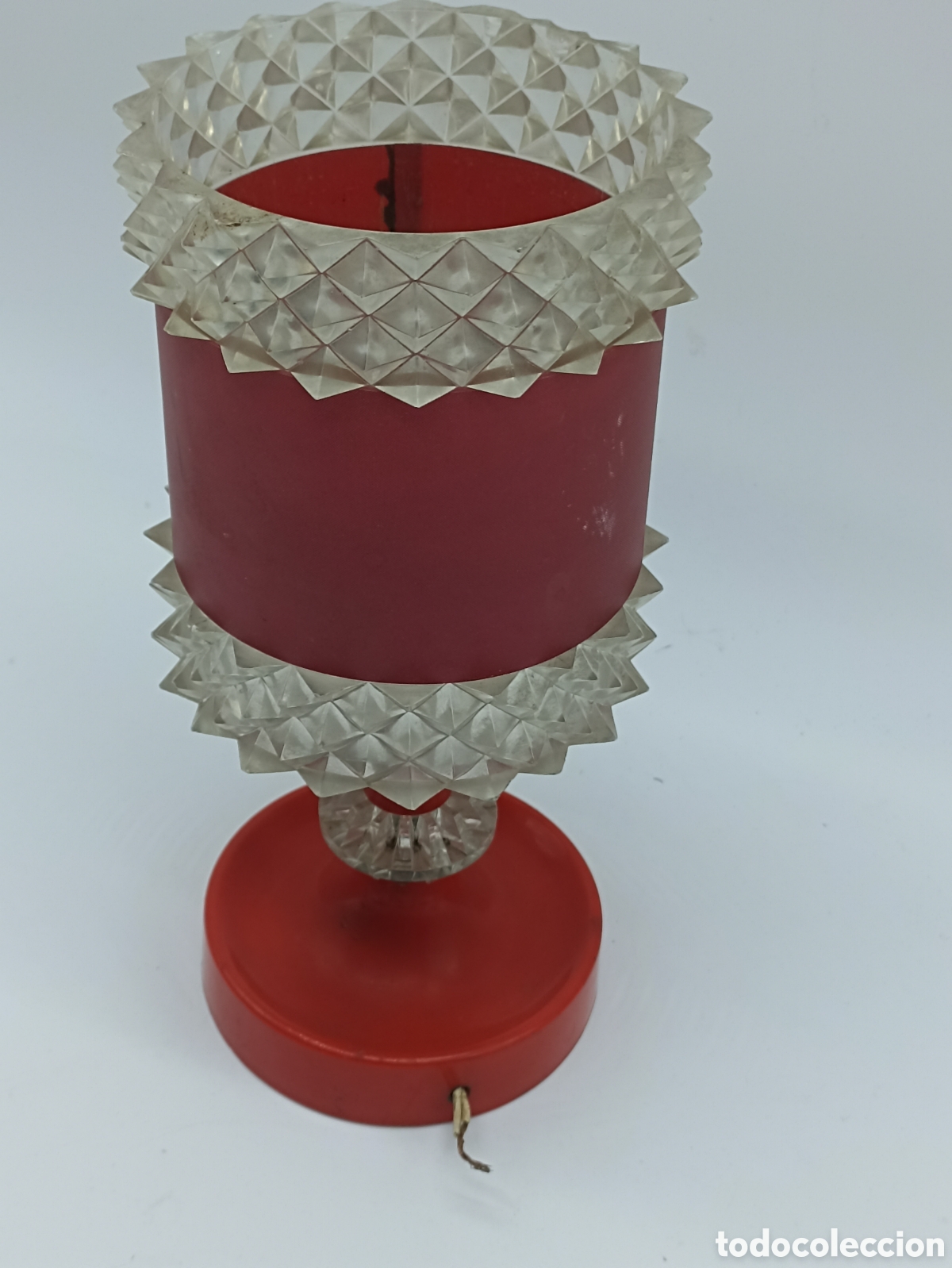 Vintage: Lampara retro pl&aacute;stico rojo - Foto 2