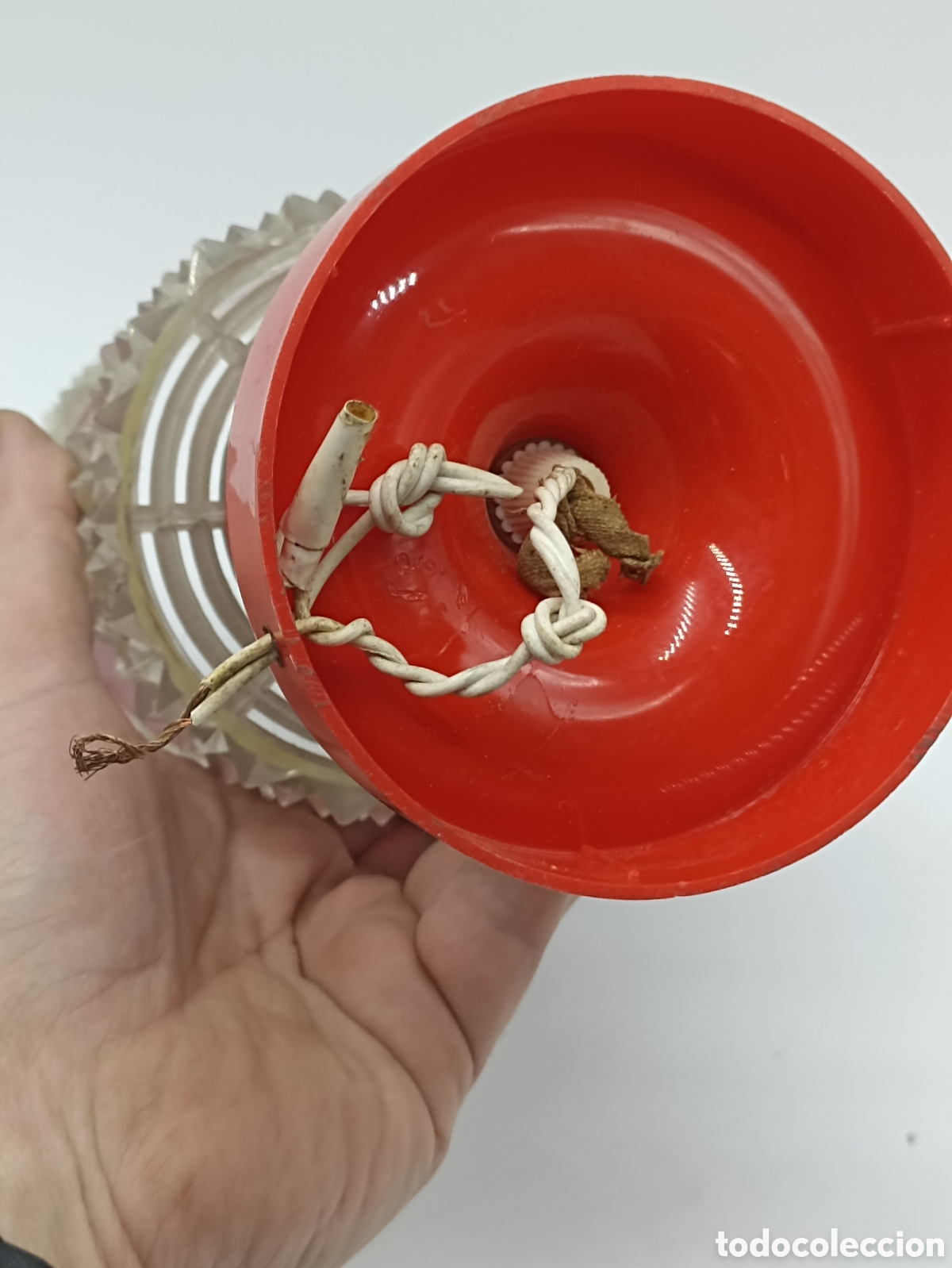Vintage: Lampara retro pl&aacute;stico rojo - Foto 3