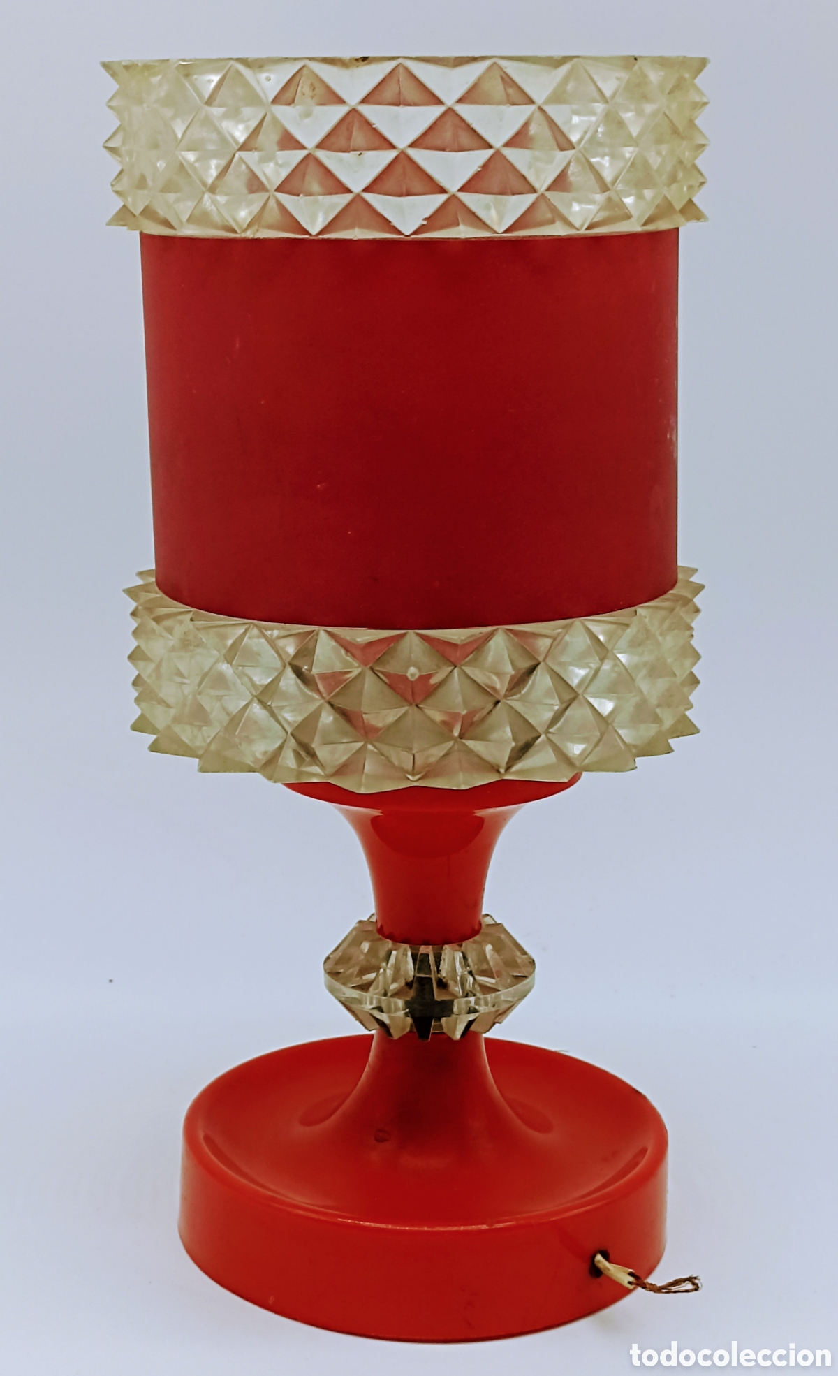 Vintage: Lampara retro pl&aacute;stico rojo - Foto 1